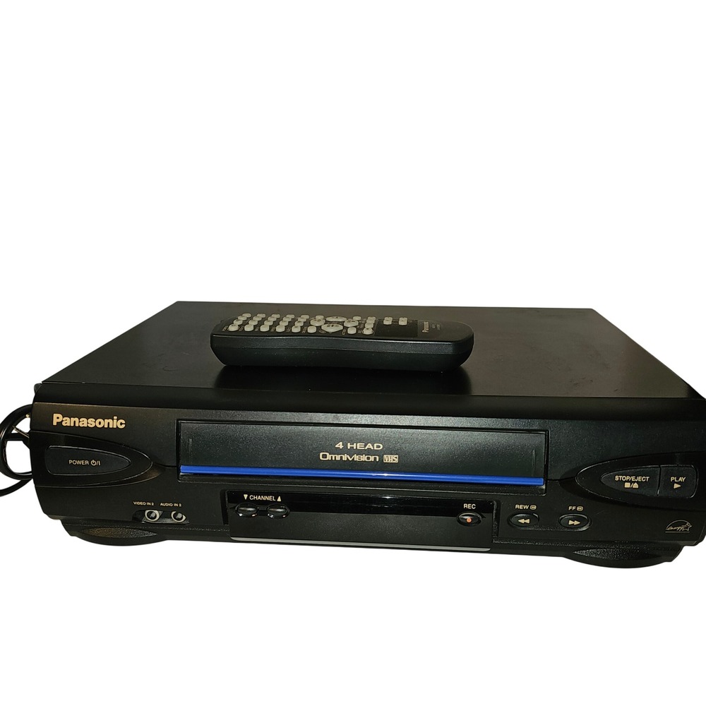 Panasonic PV-V4022-A Blue Line OmniVision 4-Head VHS VCR Player Remote & Tested